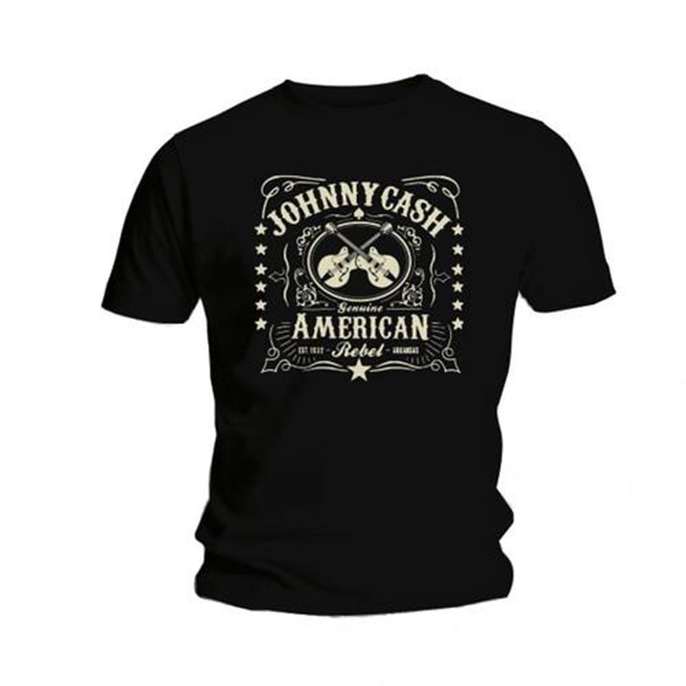 Johnny Cash - American Rebel Herren TShirt - Schwarz